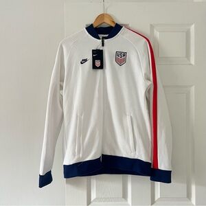 Nike USA soccer white red blue track full zip sweatshirt jacket size medium